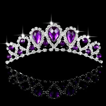 Princess Crown Mergaitėms Parodyti Bridal Crown Tiara Diadem Kristalų Gėlių Vestuvių Nuotakos Plaukų Aksesuarų, Galvos Papuošalai
