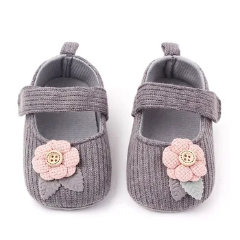 Princesė Kūdikių Bateliai Baby Girl Anti-Slip Atsitiktiniai Ėjimo Batai Gėlių Medvilnės Batai Minkštas Soled Raudona Apačioje Butas Prewalker Shoes22