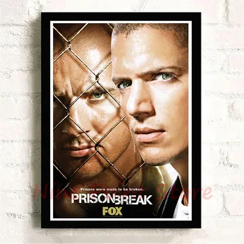 Prison Break Baltos spalvos Kraft Filmo Plakatas HD spausdinimo Kavinė Kūrybos tapetai, Vidaus Apdaila, sienų lipduko Frameless