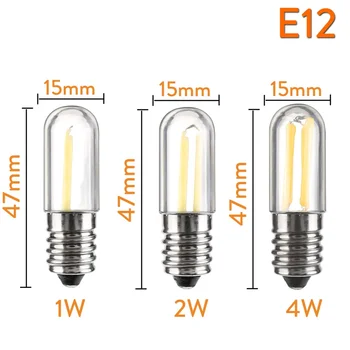 Pritemdomi LED, COB, Kaitinamosios Lemputės, Mini E12 E14 1W 2W 4W šviesos Žibintus, Šaldytuvas Šaldytuvas Šaldiklis siuvimo mašina, Namų Apšvietimas