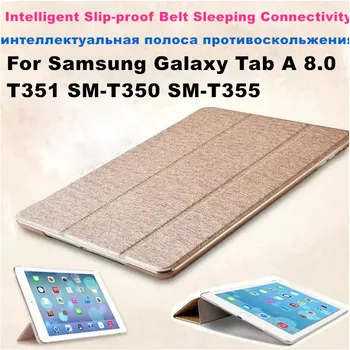 Pu Oda Padengti Tablet Case For Samsung Galaxy Tab 8.0 T350 T355 T351 SM-T350 SM-T355 Tri-fold Stovėti PU Odos Padengti