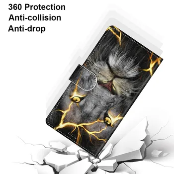 PU Odos Samsung Galaxy S5 S6 S7 S8 S9 Plus Flip Case Telefono Dangtelį Animaciją Kačių Rubisafe Fundas Samsung S8 S9 Shell 