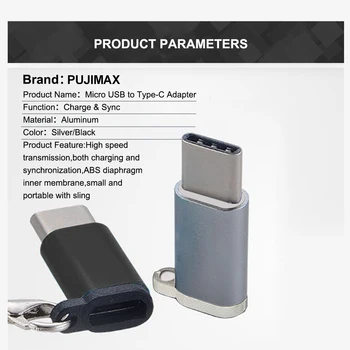 PUJIMAX Adapteris Micro USB TypeC Lydinio Atveju 