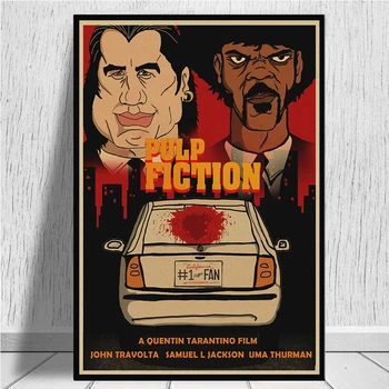 Pulp Fiction retro Plakato Retro Kraftpopieris Baras, Kavinė Namų Dekoro Tapybos Siena Lipdukas