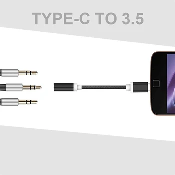 Pynimas C Tipo 3,5 mm Jack Ausinių Kabelį Konverteris AUX Audio Kabelis USB Tipo C iki 3,5 Ausinių Adapteris, Skirtas 