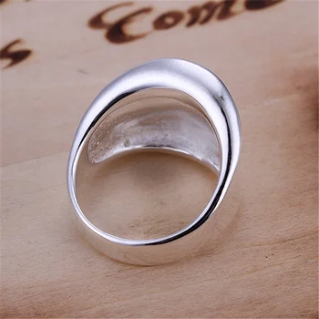 R52 Kalėdų dovana nemokamas pristatymas didmeninės Mados Nykščio sklandžiai sidabro spalvos žiedas aukštos kokybės mados klasikinis Papuošalai