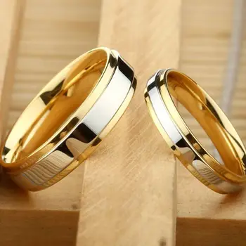 Ramos Nerūdijančio plieno Vestuvinį Žiedą, Paprastas Dizainas Pora Aljanso Žiedas 4mm 6mm Pločio Juostos Žiedas skirta Moterims ir Vyrams