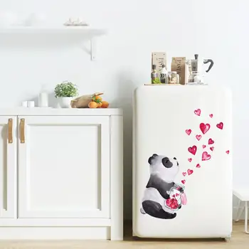 Ranka Pieštas Mielas Panda Siena Lipdukas Meilė Širdies Dailės Freskos Gyvenimo Kambario, Miegamasis, Modernus Apdailos Vaikišką Darželio Plakatas Lipdukai