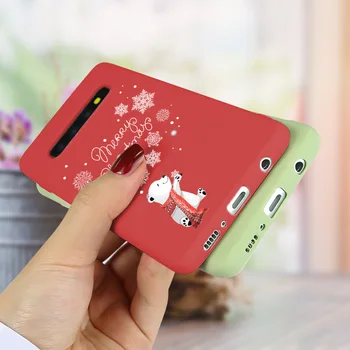 Raudona Kalėdų Telefono dėklas Samsung Galaxy S10 S10E Lite 2020 S10 Plius S20 Ultra S20+ S8 S9 Galinį Dangtelį Naujųjų Metų Bamperis Silikono