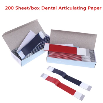 Raudona/Mėlyna 200 Lapas/Box Dantų Išsakant Popieriaus Juostelės, Dantų Lab Produktas Priemonė Burnos, Dantų Priežiūra, Dantų Balinimo Medžiaga