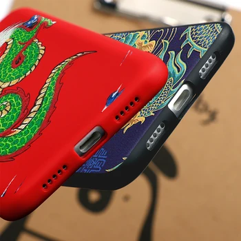 Raudonas Drakonas Padengti Xiaomi Pocophone F2 F1 Mi Redmi Pastaba 9S 9 S 10X 8T 8 T 7 5 6 K20 K30 Pro Max 10 Lite SE Silikono Atveju Apvalkalas