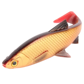 Raudonmedžio 5g, 10g 20g 40g 3D Minkštas masalas žvejybos masalas Silikono Shad plastiko jaukų, Kuojos Irklas Uodega 3D nuskaityti Gyva spardyti veiksmų