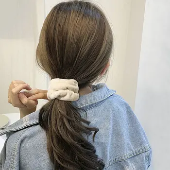 Realių Originali audinės Kailio plaukų virvę Moterų Aksesuaras sujudimas lankelis plaukams ryšius turėtojas elastinga highgrade prabangos plaukų žiedas