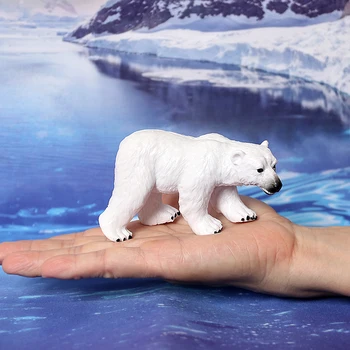 Realus Poliarinių Gyvūnų Modelio Žaislinės Figūrėlės Nustatyti,Veislių Polar Bear,Imperatoriaus Pingvinas Duomenys Tortas Toppers Kalėdų Dovana