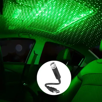 Reguliuojamas Objektyvas Lazerinis Projektorius Mini USB LED Automobilių Šviesos Interjero Atmosferą Dekoratyvinis Apšvietimas Paukščio lizdą, Laiko Tunelį