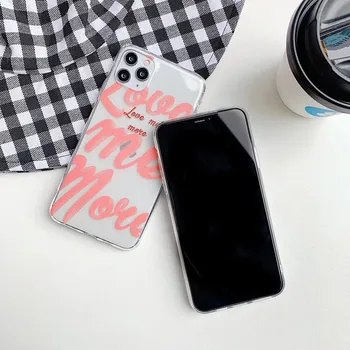 Retro Paprastu laišku meno pora mielas Telefono dėklas skirtas iPhone 11 Pro MAX XR X MAX atveju, silikoninis dangtelis coque 