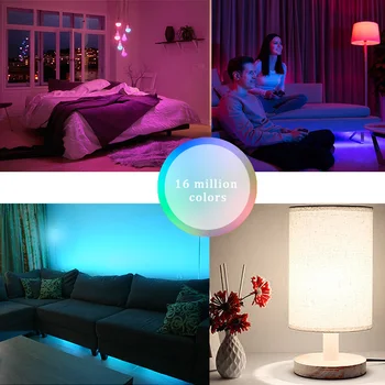 RGB LED Lemputės Šviesos 110V, 220V E27 5W 10W 15W RGB Lampada Permainingi Spalvinga RGBW LED Lempa Su infraraudonųjų SPINDULIŲ Nuotolinio Valdymo pultas+Atminties Režimas