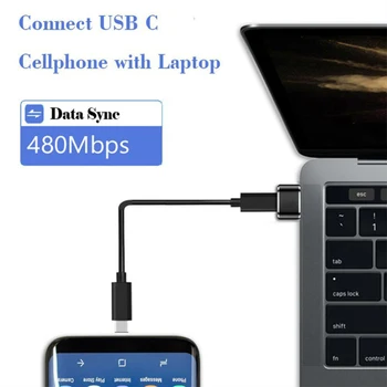 Robotsky USB Male į USB C Tipo Moterų OTG Adapteris Keitiklis Tipas-c Kabelio Adapteris Nexus 5x 6p Oneplus 3 2 USB-C, Duomenys, Kroviklis