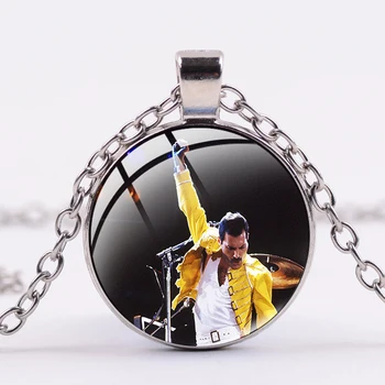 Roko Grupė Freddie Mercury Pakabukas Karoliai Populiariosios Muzikos Žvaigždė Foto 4 Spalvų Ilgos Grandinės Stiklo Kristalų Papuošalai Gerbėjų Dovanos