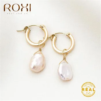 ROXI Natūralių Gėlavandenių Perlų Auskarai 