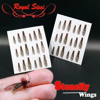 Royal Sissi 36pcs/maišas realus suaugusiųjų stonefly sparnus ne klijais, upėtakių žvejyba sausas skristi susiejimas medžiagų pre-cut skristi susiejimas sparnus