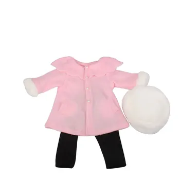Rožinė Reborn Baby Lėlės Drabužius Žiemos Skrybėlę Striukė, Kelnės Nustatyti, Tinka 18 colių Amerikos Lėlės Ir 43cm Baby Doll Mergina Dovana