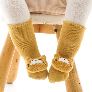 Rudenį, Žiemą Minkštos Medvilnės Baby Mergaičių Kojinės Naujagimiui Animacinių Filmų Gyvūnų Kūdikių Kojinės Kūdikiui Baby Boy Kojinės Anti Slip Grindų Kojinių Pavasario