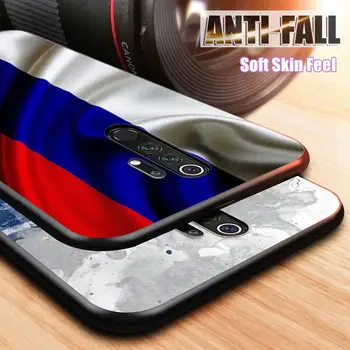 Rusijos Federacijos Vėliava Anti-Rudenį Padengti Xiaomi Redmi 9A 9C 9 10X K20 Pro 5G S2 8A 8 7A 7 6 6A Black Telefono dėklas