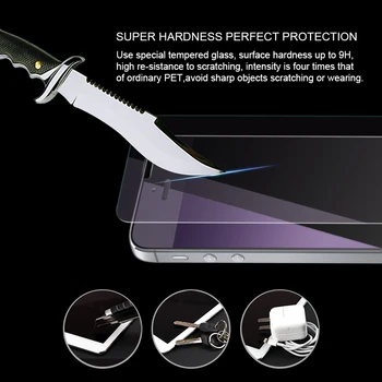 RZP Grūdinto Stiklo Apple iPhone 5S 5 SE 5C Screen Protector 9H Stabdžių Mėlyna Šviesa Apsauginės Plėvelės Stiklo 