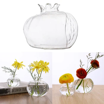 S/L Granatų Formos Stalo Stiklo Sodinamoji Gėlių Vazos, Dekoratyvinės Stiklo Butelis