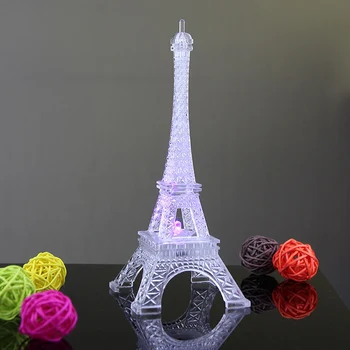 S/M/L Romantiška Prancūzija Mini Eiffels Bokštas LED Spalva Keičiasi Naktį Šviesos Namuose Miegamasis Šalies Lempos Dekoro ir Namų Dekoro Kalėdų Dovanos