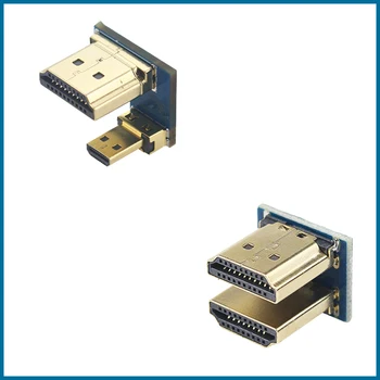 S ROBOTAS 1080P HDMI Micro HDMI Konverteris Vyrų Vyrų Adapteris Aviečių Pi 3/4 HDMI LCD Jutiklinis Ekranas RPI131