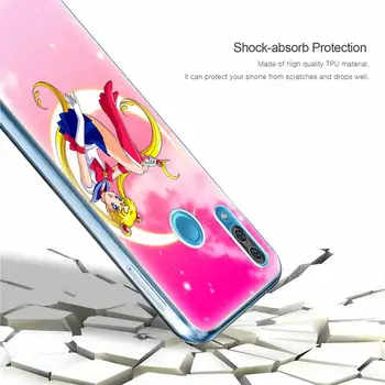 Sailor Moon Mielas Atveju, Huawei Y9 Premjero Y9s Y7 Y5 Y6 2019 Nova 5T 7 SE 5G 5 Mate 20 Pro 10 Lite TPU Telefono Coque