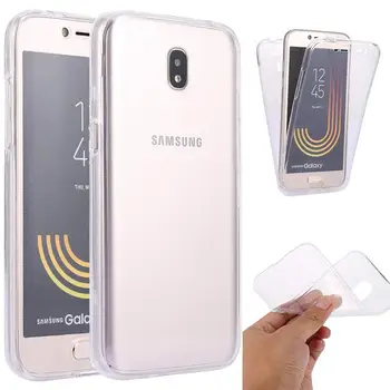 Samsung Galaxy A3 A5 A7 A8 A9 2018 Atveju 360 Visas Apsaugos Minkštos TPU Coque už Funda s5 s6 s7 krašto s8 s9 S10 plius S10e Atvejais