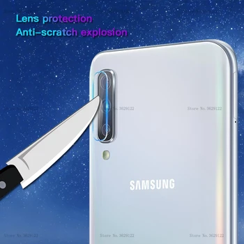 Samsung Galaxy A50 A30 A10 A70 A20 Fotoaparato Objektyvą Screen Protector Filmo apie 50 30 S A51 A71 S10 Plius S10e A40 Atgal Objektyvas Filmas