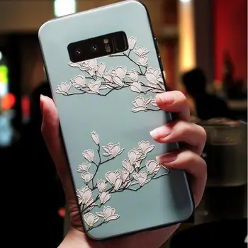 Samsung Galaxy A50 A80 A50s A30s Atveju 3D Gėlių Įspausti Minkšto Silikono Atveju 