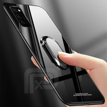 Samsung Galaxy A51 Atveju Grūdintas Stiklas Su Žiedo Savininkas Sunku Telefono Dangtelis A71 10 Pastaba S10 lite S20 20 Pastaba Ultra A31 M31