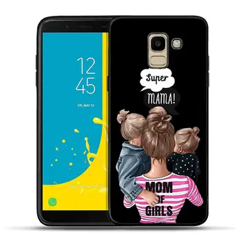 Samsung Galaxy J3 Skyrius J5 J7 2016 2017 J2 Pro 2018 J4 J6 Plius J8 2018 Mados Šeimos Super Mama&Tėtis, Berniukas, Mergaitė, Telefono Dėklas Etui Coque