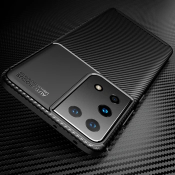 Samsung Galaxy S21 Ultra Coque Šarvai Gumos Apsaugos Atveju 