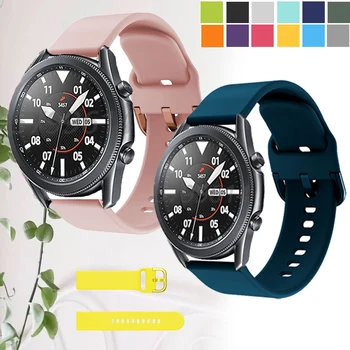 Samsung Galaxy Žiūrėti 3 45 41mm smart žiūrėti Silikono juostos Galaxy watch3 Keičiamų Sporto žiūrėti dirželis Apyrankę Watchband