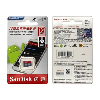 Sandisk class10-tarjeta micro sd tf 16 gb, 32 gb, 64 gb 128 gb sd atminties kortelė