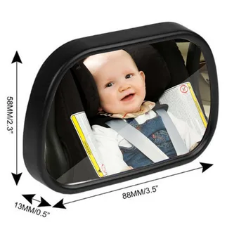 Saugos Automobilio Galinės Sėdynės Baby Vaizdo Veidrodėlis Siurbimo Clip-On Reguliuojamas Kūdikių Galiniai Išgaubtas Veidrodis Automobilių Kūdikių Vaikams Stebėti, Automobilių Reikmenys