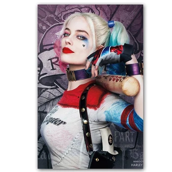 Savižudžių Būrys Naujų Joker Harley Quinn Sienų Dekoras Sienos Menas Drobė Paveikslų, Plakatų Šiaurės Apdaila Namo