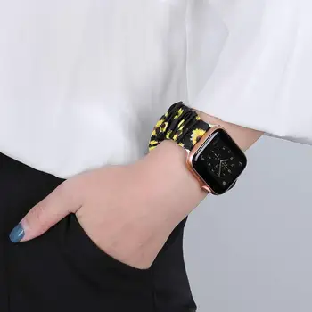 Scrunchie Diržu, Apple watch band 44 mm 40mm iWatch 38mm 42mm moterų diržas correa apyrankė aplle series 5 4 3 2 42/38/40 mm