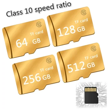 SD Kortelės Atminties Kortelę 64GB Aukso Micro SD Neutralus Didelės Spartos skaityti 80mb SDHC Kortelių Skaitytuvas Atminties Kortelės Dangtelį Adapteriai