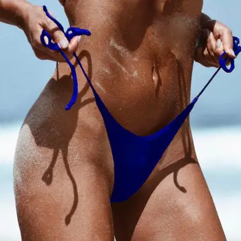 Seksualus Bikini Dugnų Maudymosi Kostiumėliai, Moteriški Maudymosi Push-Up Įžūlus Thong Maudymosi Kostiumą, Brazilijos Paplūdimio Pusėje Kaklaraištis Apatiniai