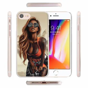 Seksualus Rankovių Tatuiruotės Mergina, Telefono Dėklai Apple iPhone 11 12 Pro MAX SE 2020 7 8 Plius 6 6s Plus X XS XR XS MAX 5 5s Atveju Coque