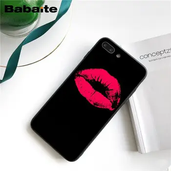 Sexy lady Raudonų lūpų karšta mergina Telefono dėklas skirtas iphone 11 12 Pro Max 5 5Sx 6 7 7plus 8 8Plus X XS MAX XR 12mini