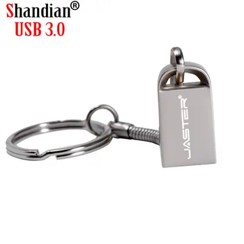 SHANDIAN USB 3.0, Mini USB Metalo 4GB 16GB 32G 64GB Flash Drive pen ratai vandeniui usb pen drive Didelės spartos kliento logotipas