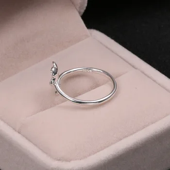 Sidabro 925 Papuošalai Violetinė Cirkonis Vyšnių Žiedą Paprasta Mados Sidabro Žiedas Moterų Dalyvavimas Vestuvių Elegantiškas Priedai